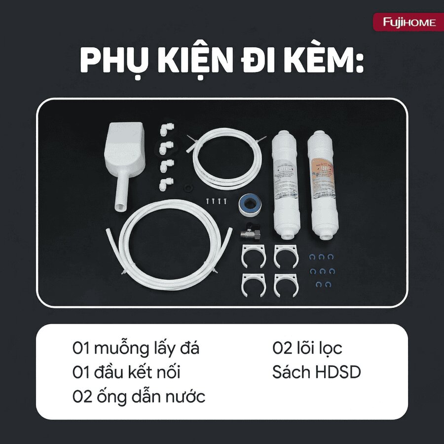 Máy làm đá thương mại tích hợp lọc nước UF Fujihome IM90