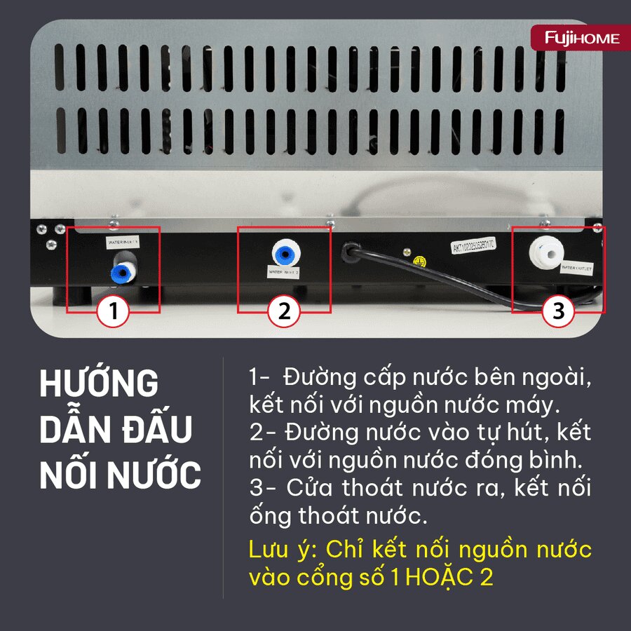 Máy làm đá thương mại tích hợp lọc nước UF Fujihome IM90