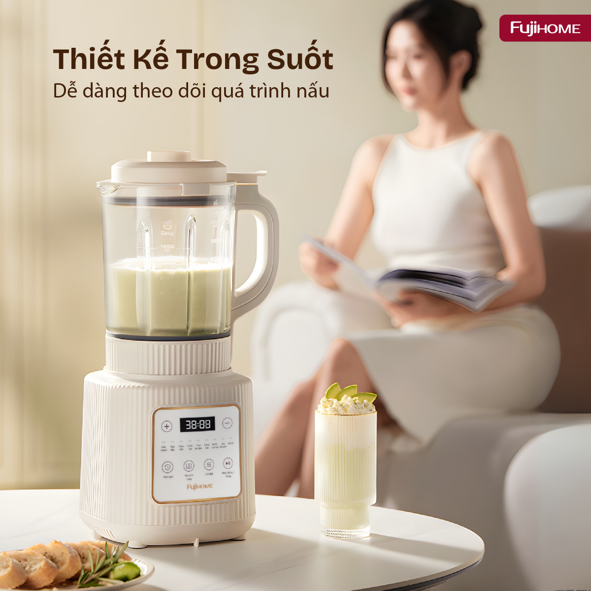 Máy làm sữa hạt đa năng Fujihome SM01A