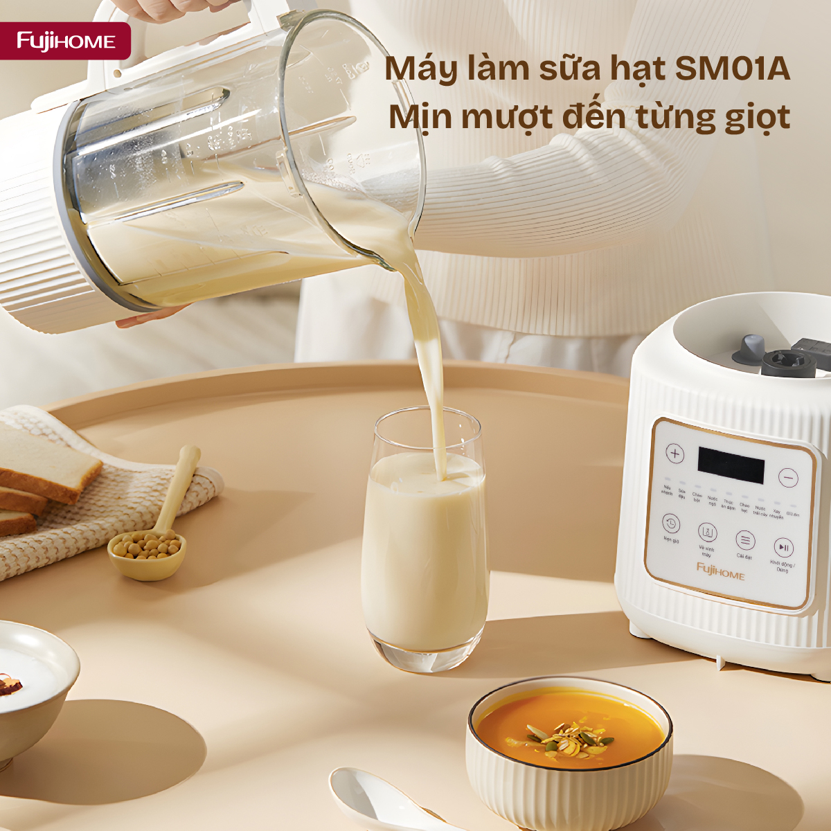 Máy làm sữa hạt đa năng Fujihome SM01A