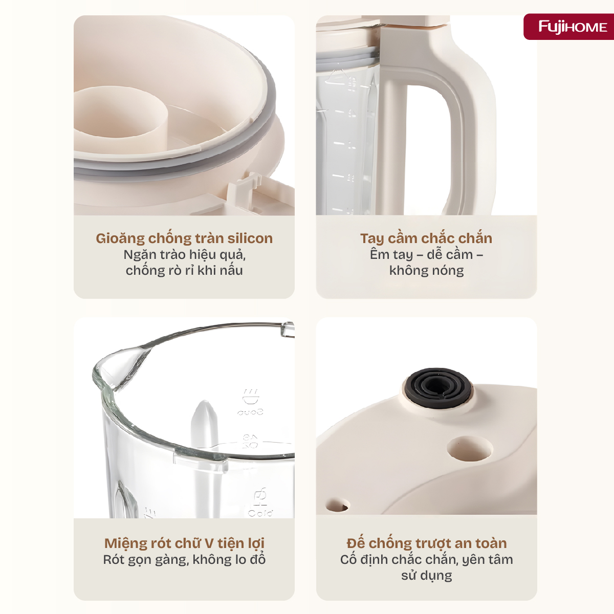 Máy làm sữa hạt đa năng Fujihome SM01A
