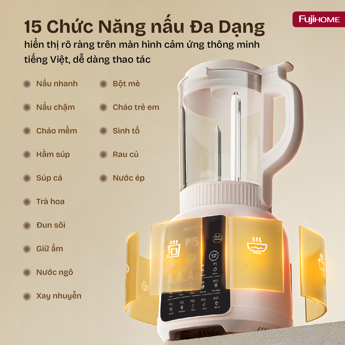 Máy làm sữa hạt đa năng Fujihome SM01B