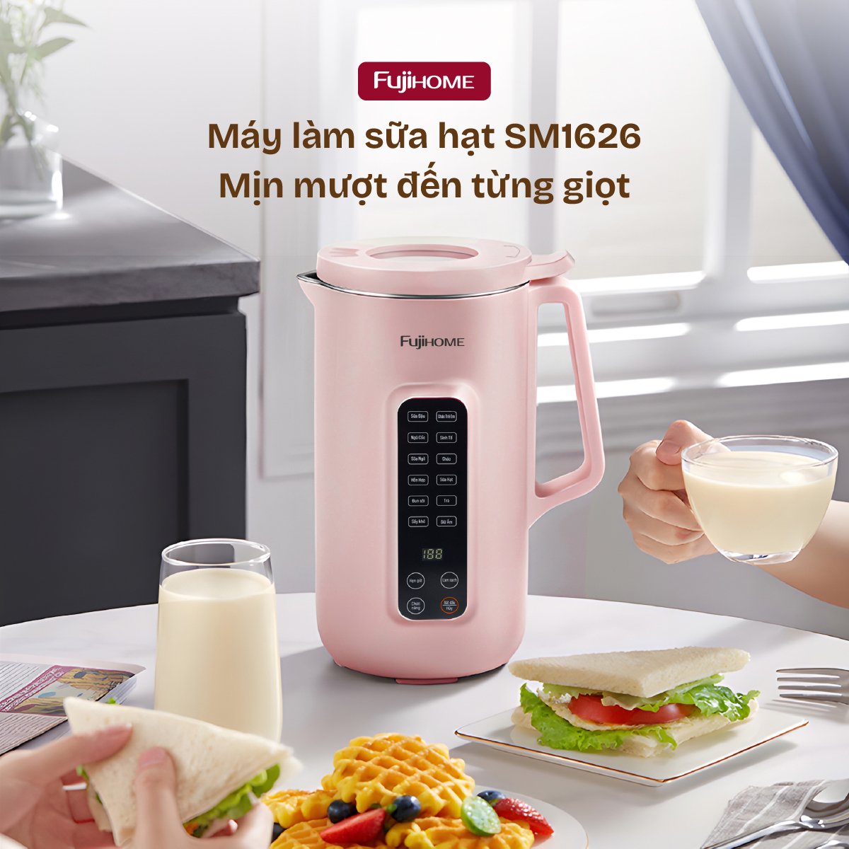 Máy làm sữa hạt đa năng Fujihome SM1626