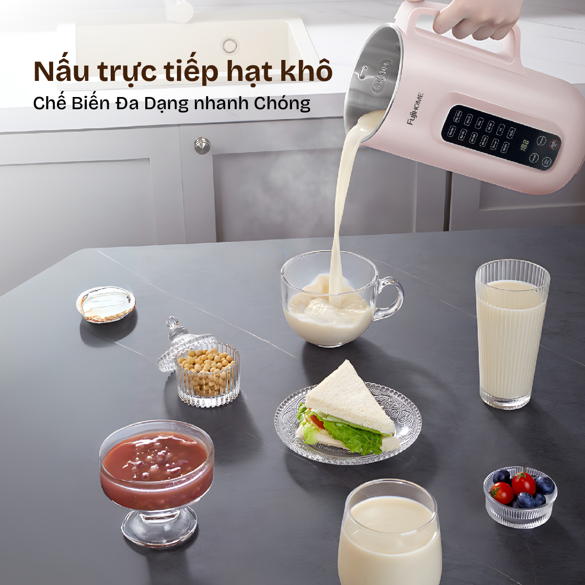 Máy làm sữa hạt đa năng Fujihome SM1626