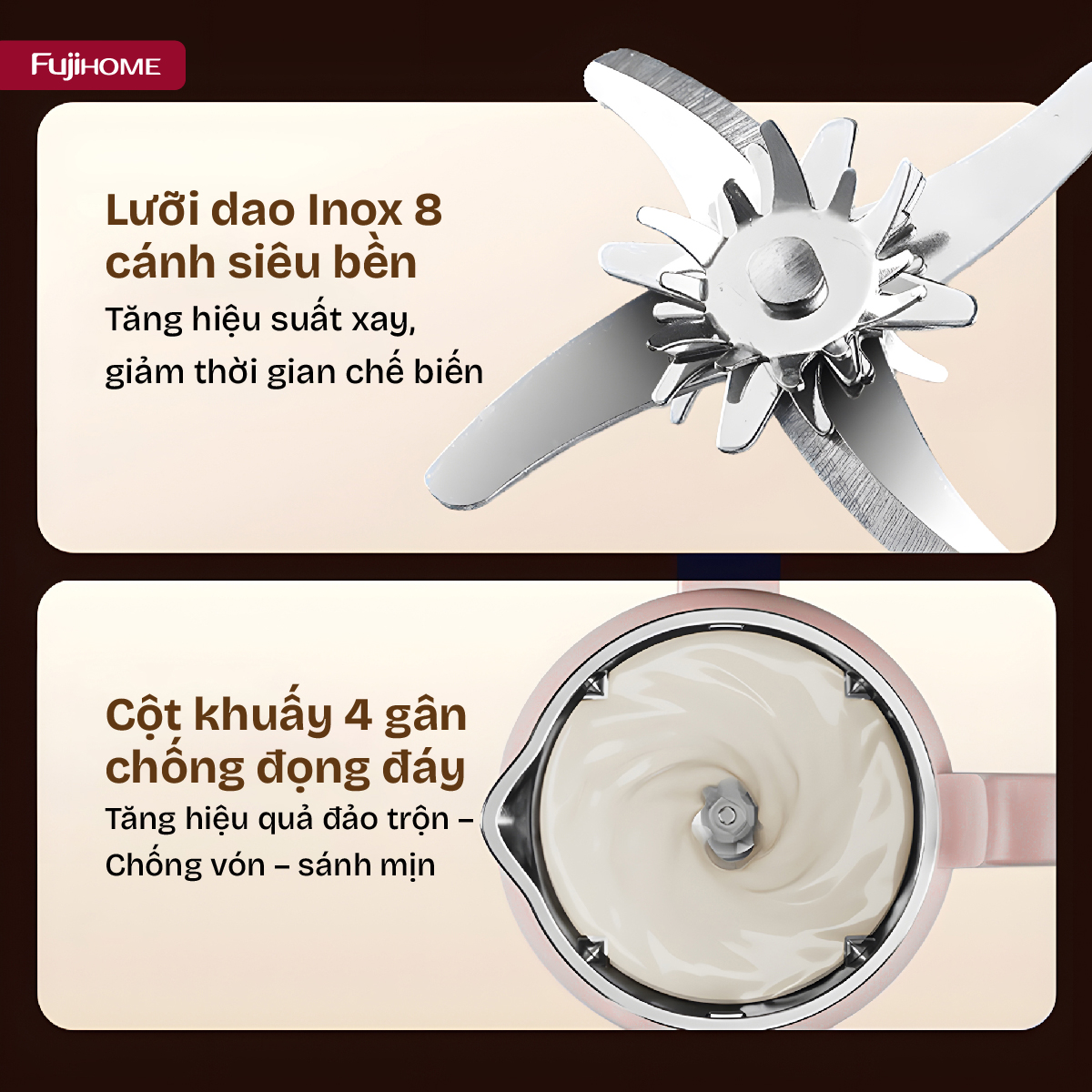 Máy làm sữa hạt đa năng Fujihome SM826
