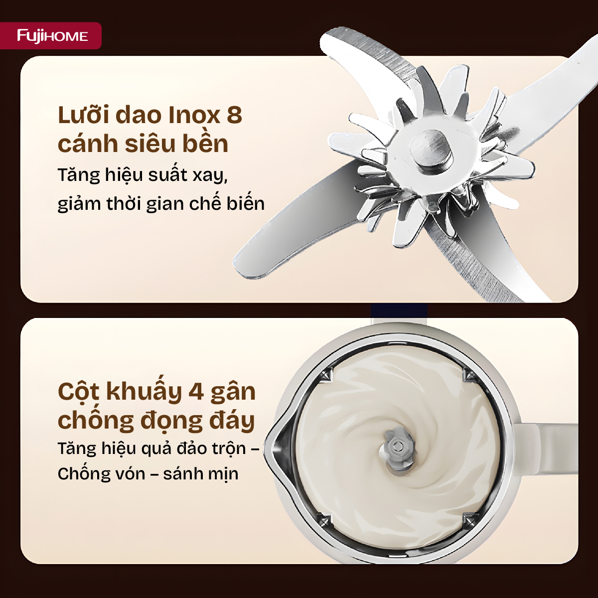 Máy làm sữa hạt đa năng Fujihome SM836