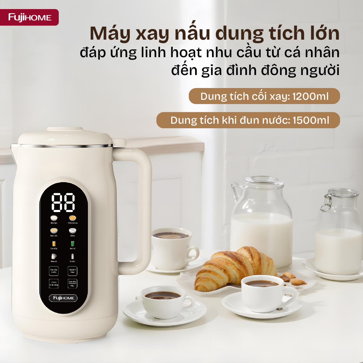 Máy làm sữa hạt đa năng Fujihome SM836