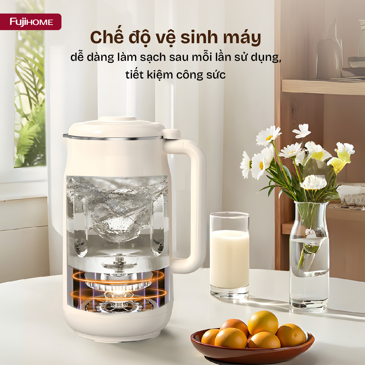 Máy làm sữa hạt đa năng Fujihome SM836