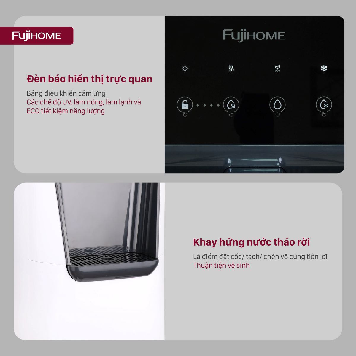 Máy lọc nước RO thương mại tích hợp làm nóng lạnh Fujhome WP9201C