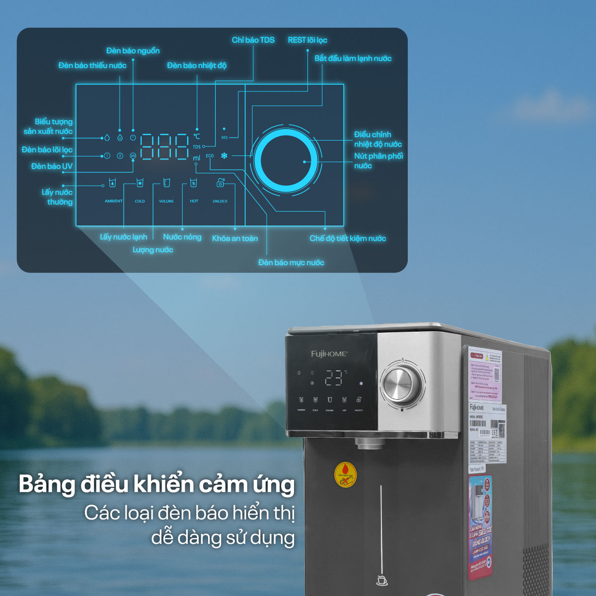 Máy lọc nước RO nóng lạnh Fujihome WP302C