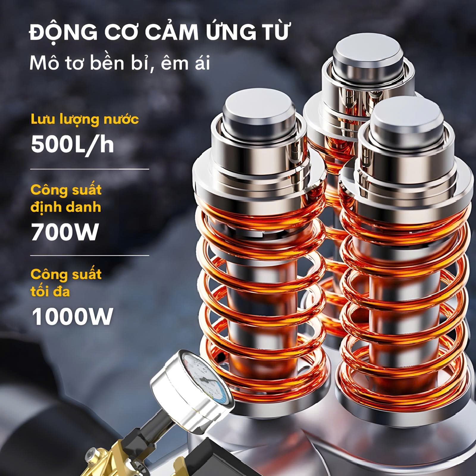 Máy rửa xe mô tơ cảm ứng từ FujiHOME PWX1AJ