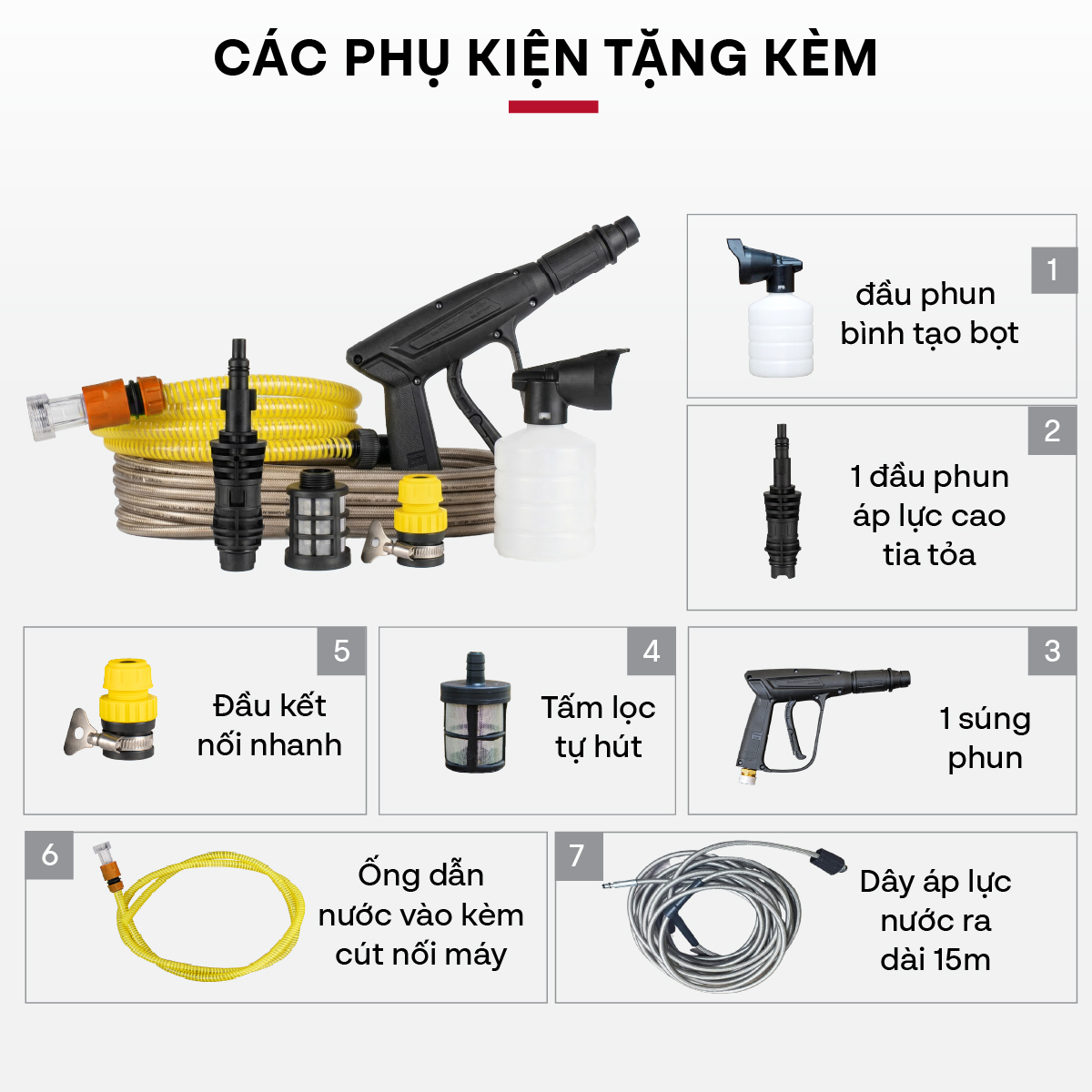 Máy rửa xe mô tơ cảm ứng từ FujiHOME PWX1AJ