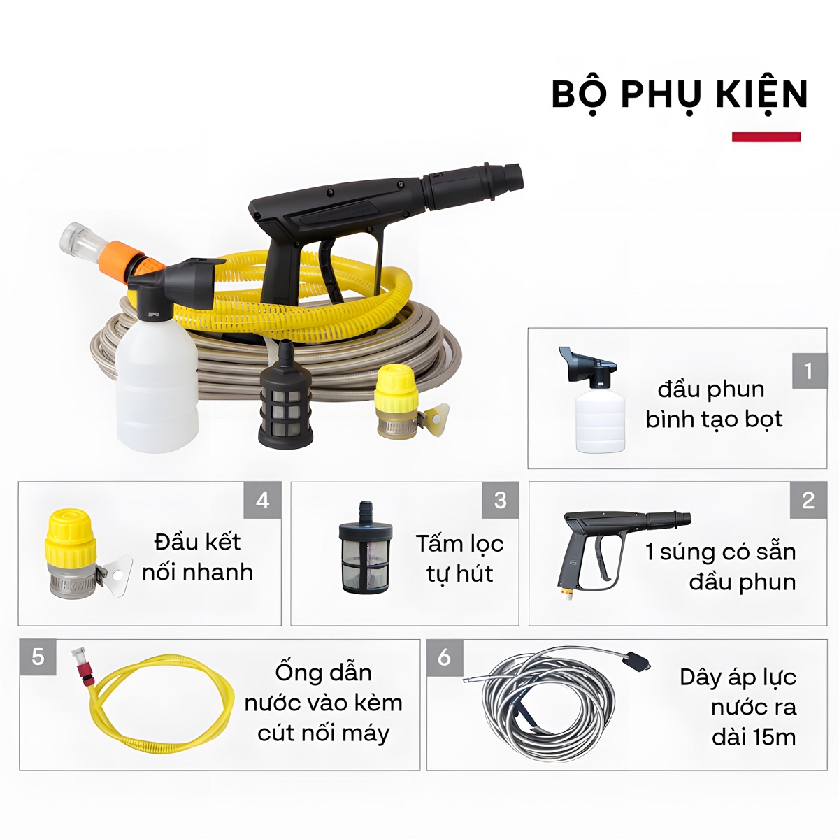 Máy rửa xe mô tơ cảm ứng từ FujiHOME PWX5B