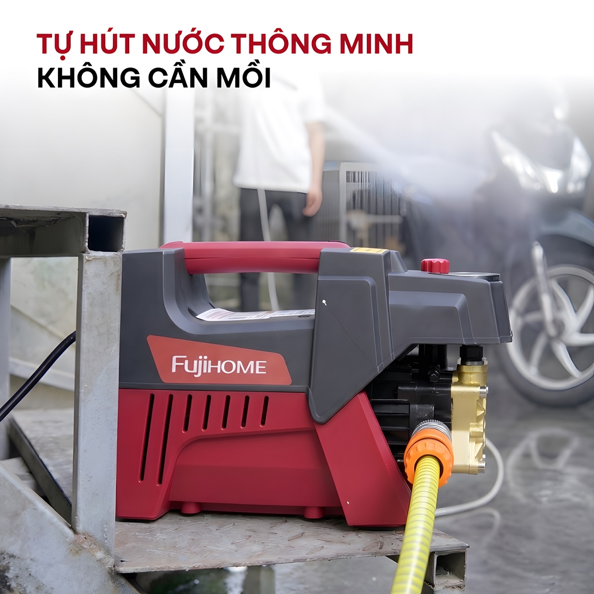 Máy rửa xe mô tơ cảm ứng từ FujiHOME PWX5B