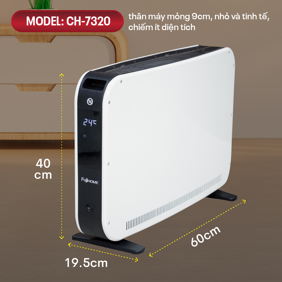 Máy sưởi đối lưu Fujihome CH7320