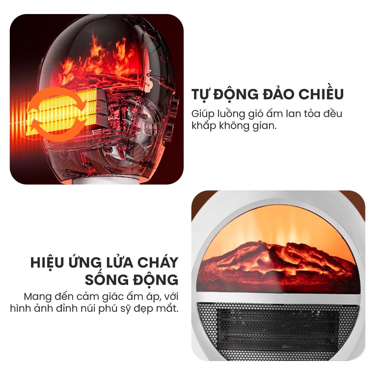Quạt sưởi gốm để bàn Fujihome FH09