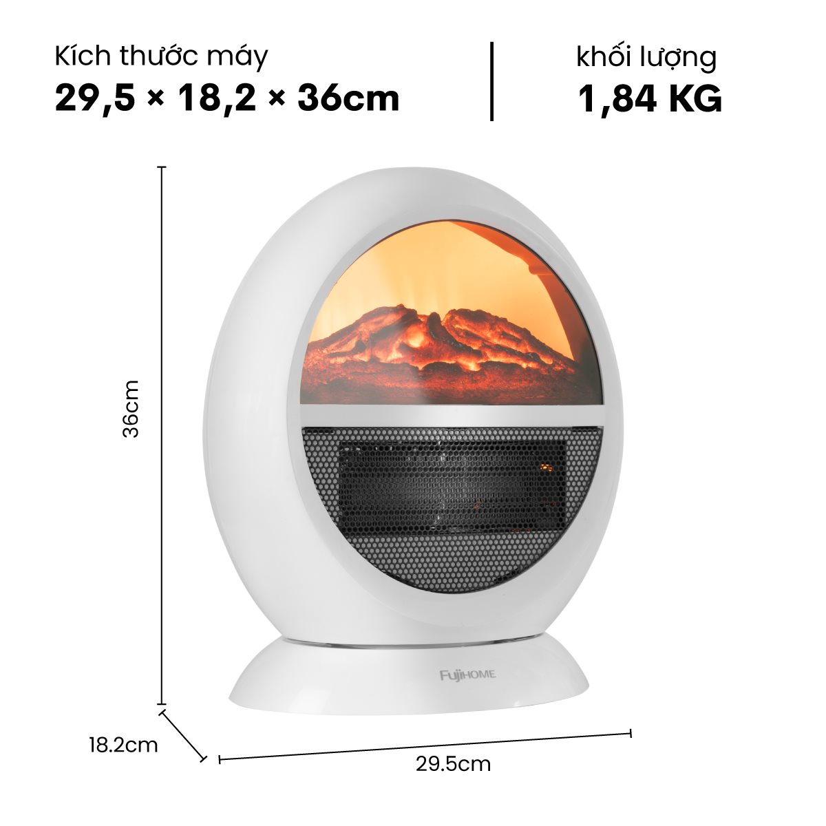 Quạt sưởi gốm để bàn Fujihome FH09