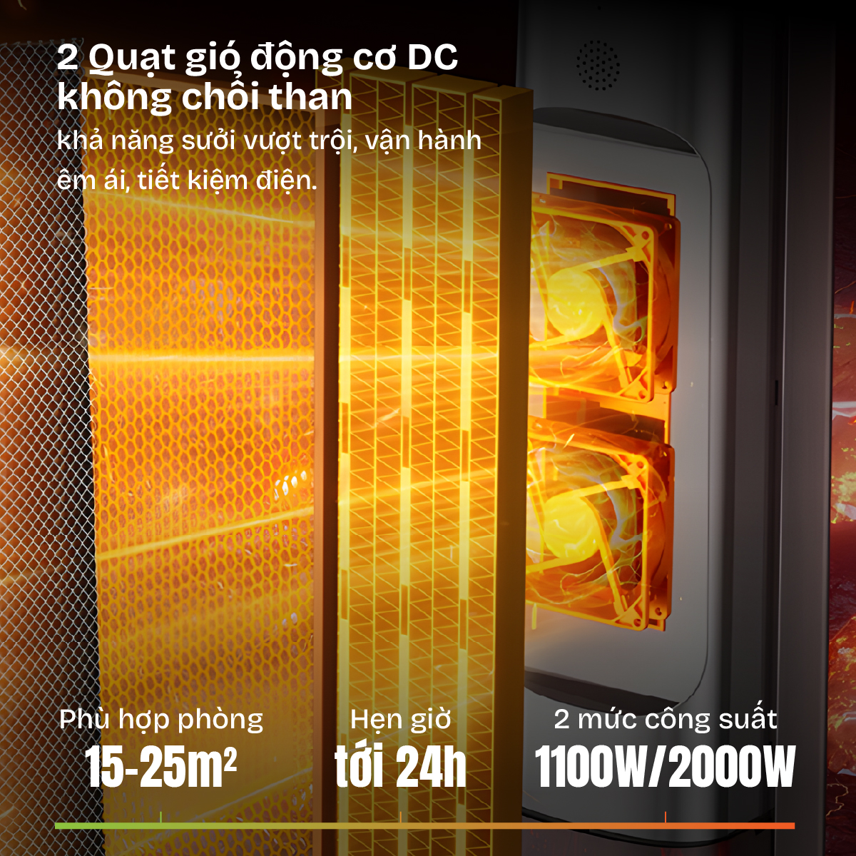 Quạt sưởi gốm Fujihome FH1950