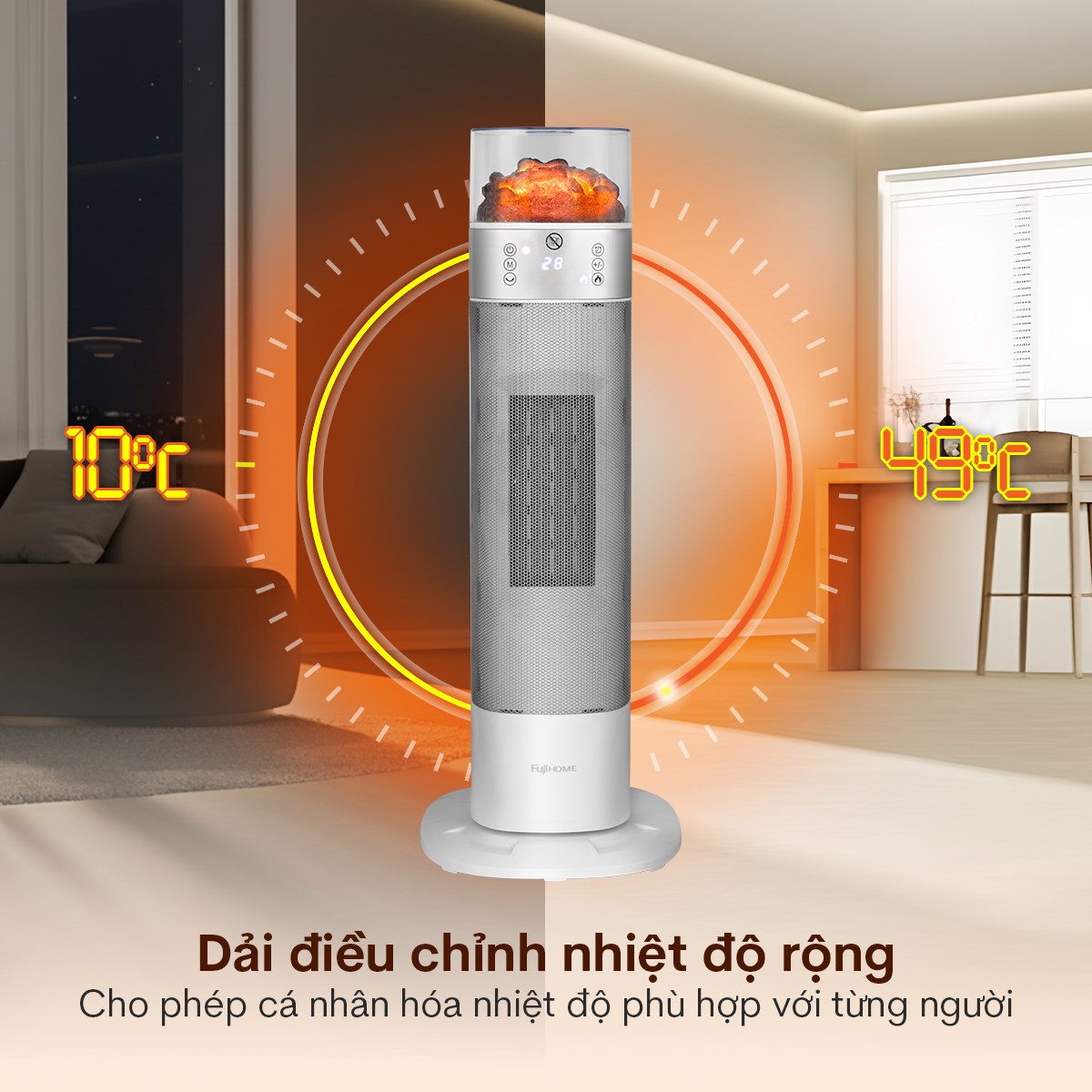 Quạt sưởi gốm Fujihome FH3100E