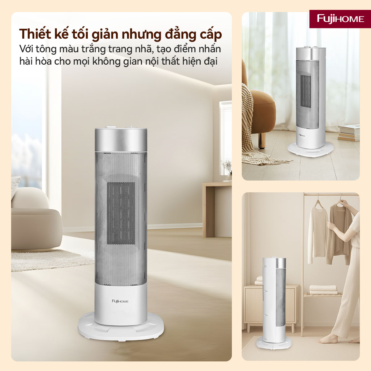 Quạt sưởi gốm Fujihome FH3100M