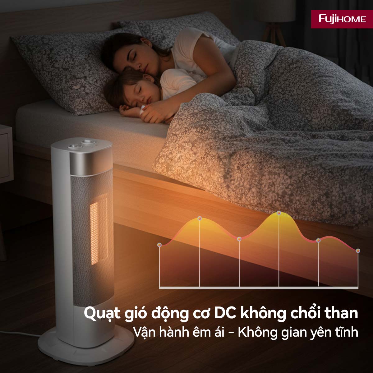 Quạt sưởi gốm Fujihome FH3100M