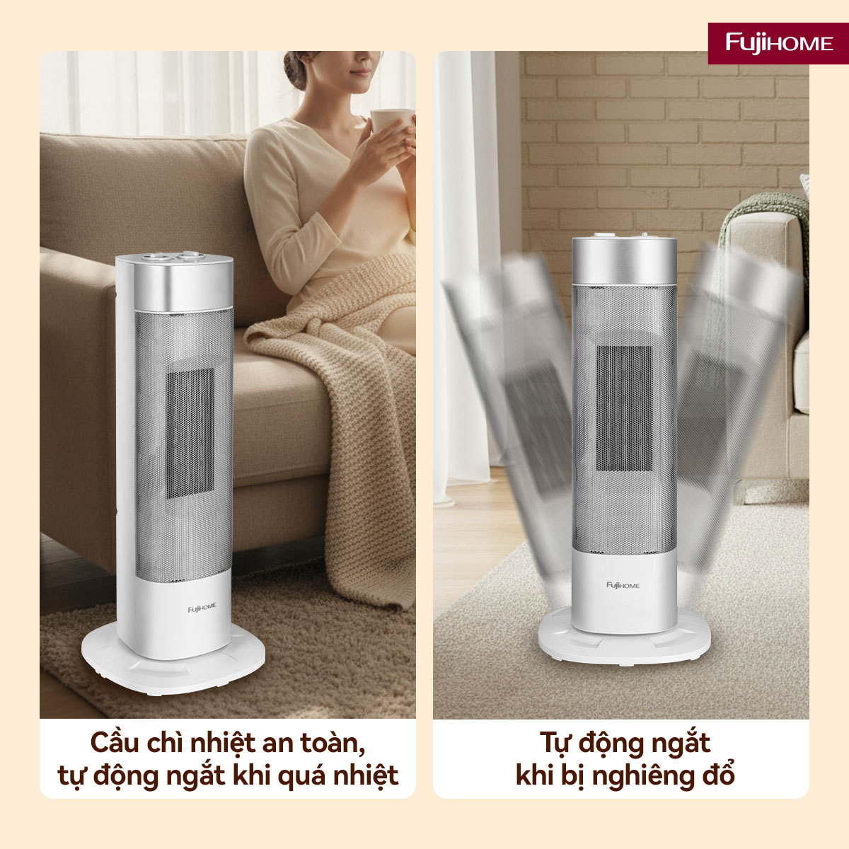 Quạt sưởi gốm Fujihome FH3100M