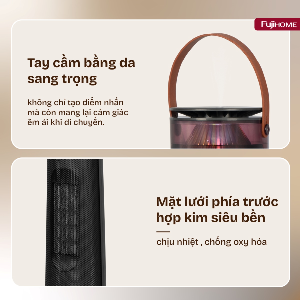 Quạt sưởi gốm điều khiển bằng giọng nói Fujihome FH3303