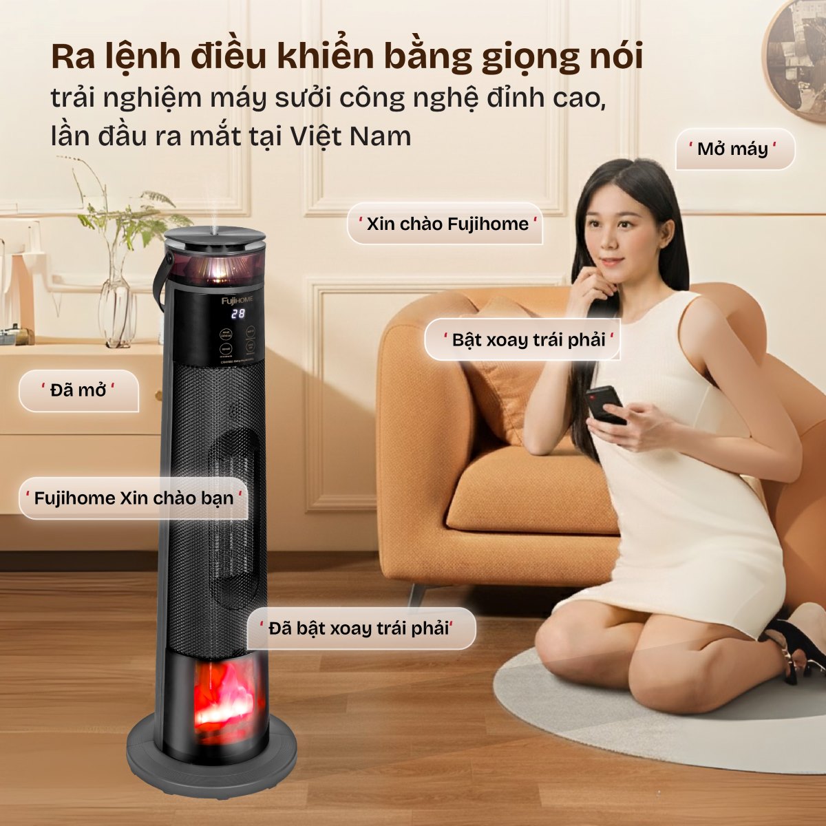 Quạt sưởi gốm Fujihome FH3303B