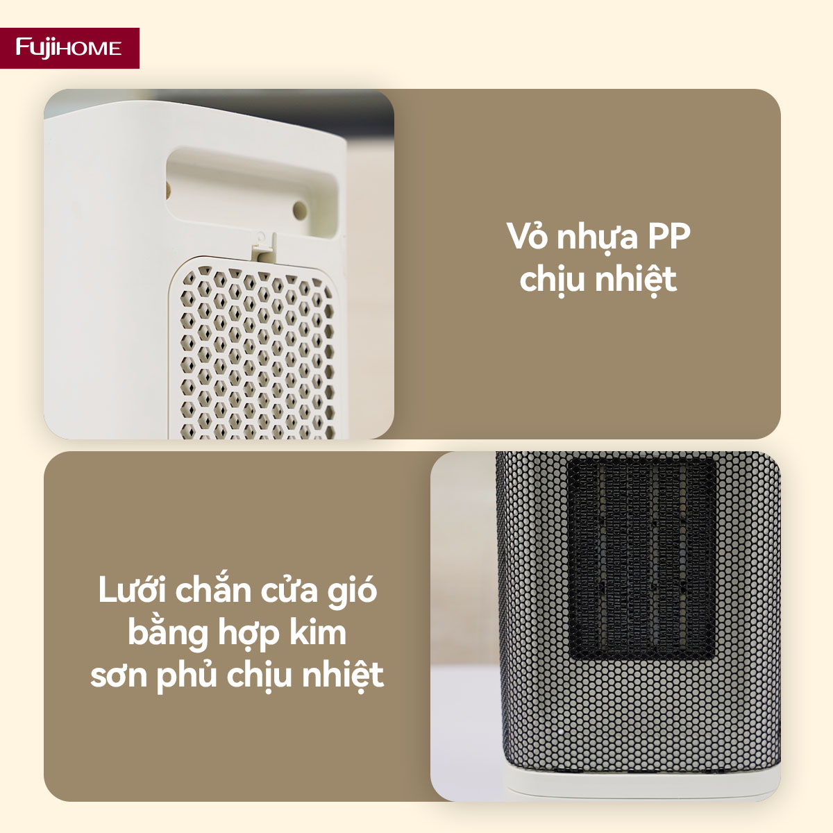 Quạt sưởi gốm mini Fujihome FH600
