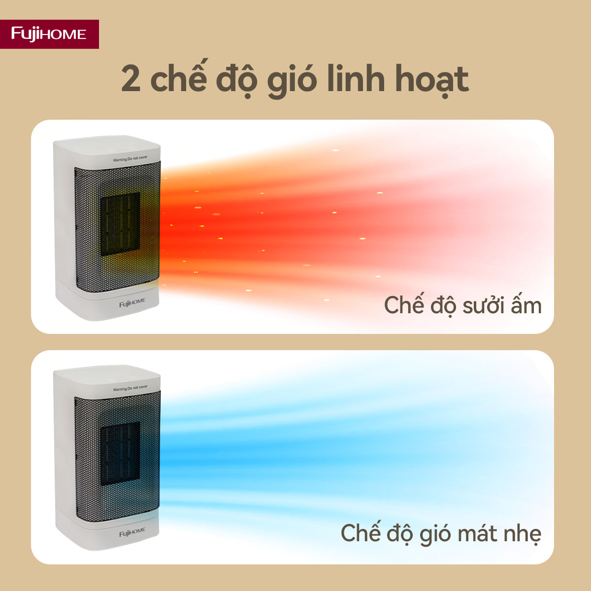 Quạt sưởi gốm mini Fujihome FH600