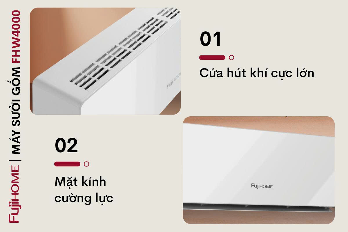 Quạt sưởi điều hòa treo tường FUJIHOME FHW4000