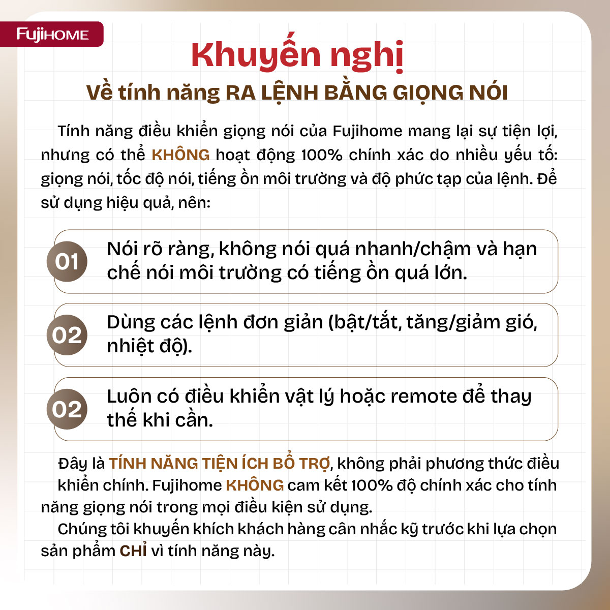 Quạt sưởi gốm điều khiển bằng giọng nói Fujihome FH3303B