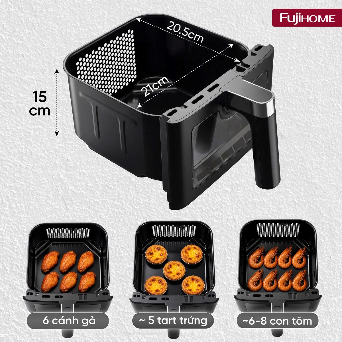 Nồi chiên không dầu FUJIHOME A10DG-DUAL