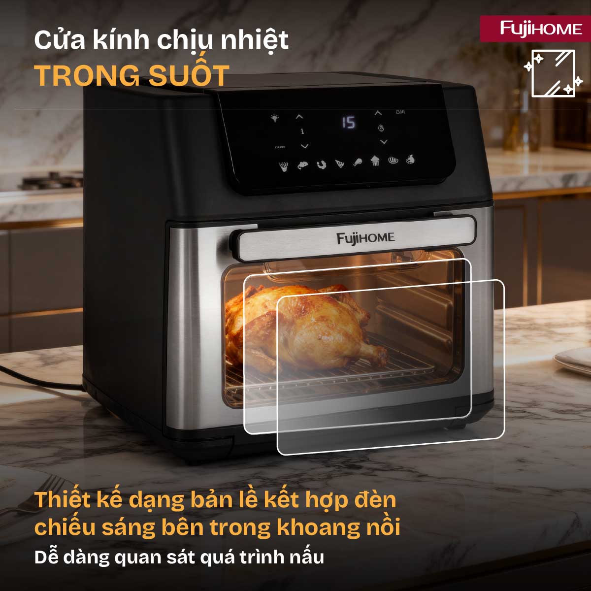 Nồi chiên không dầu Fujihome A16D