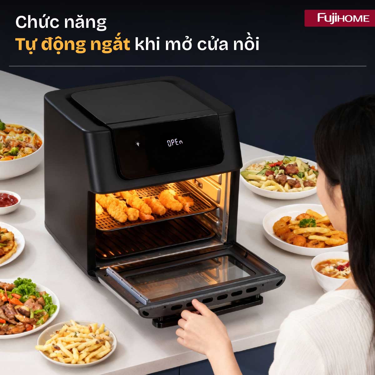 Nồi chiên không dầu Fujihome A16D