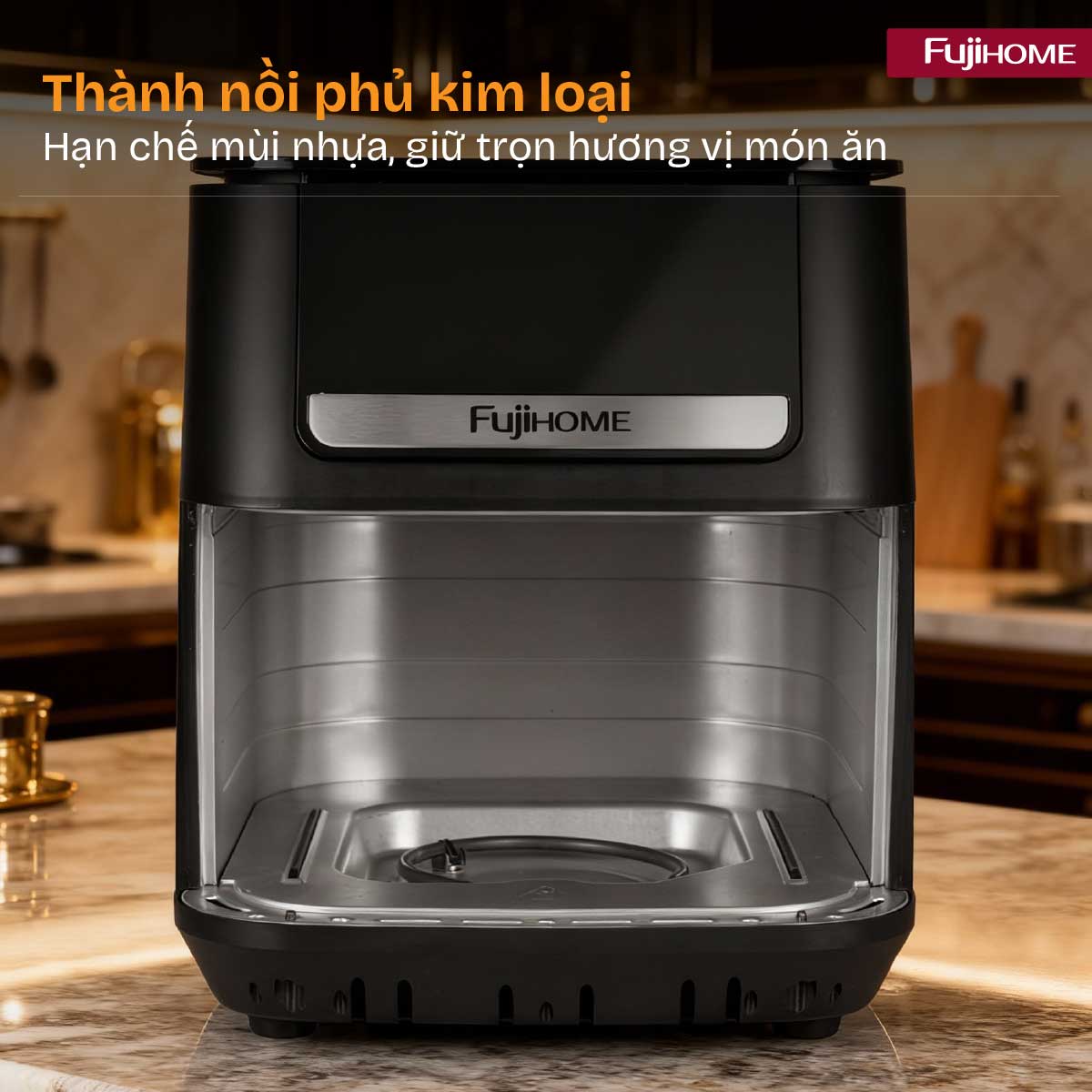 Nồi chiên không dầu Fujihome DUALHEAT A9DH công nghệ gia nhiệt kép