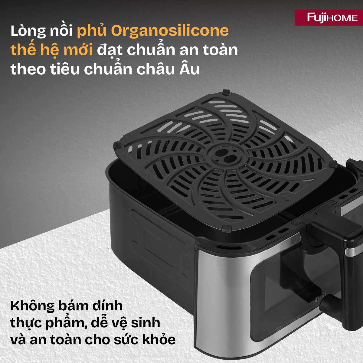Nồi chiên không dầu Fujihome DUALHEAT A9DH công nghệ gia nhiệt kép