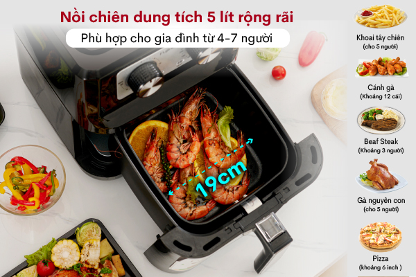Nồi chiên không dầu Fujihome A5