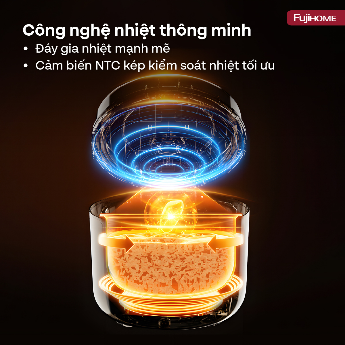 Nồi cơm điện Fujihome Inox LowSugar RC10ALS