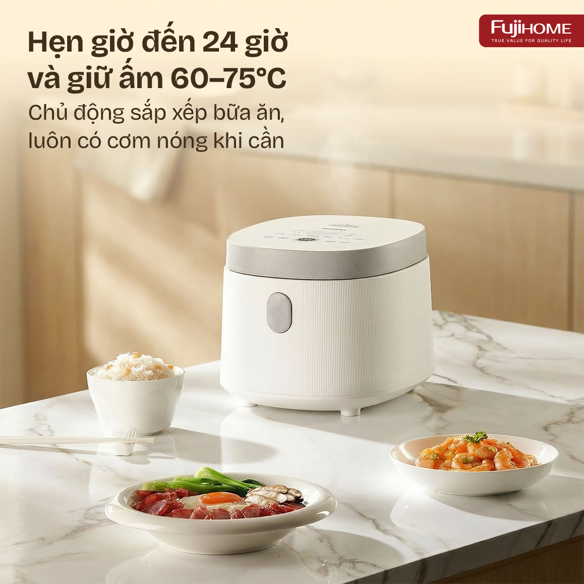 Nồi cơm điện Fujihome Inox LowSugar RC10BLS