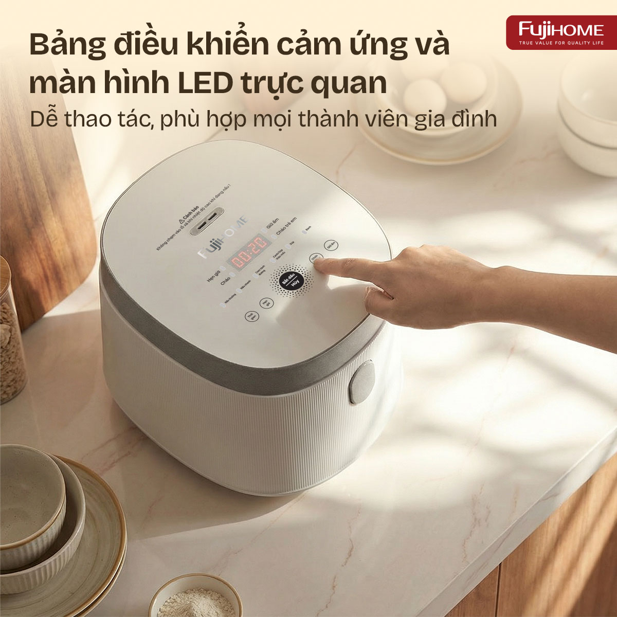 Nồi cơm điện Fujihome Inox LowSugar RC10BLS