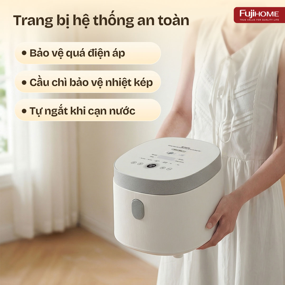 Nồi cơm điện Fujihome Inox LowSugar RC10BLS