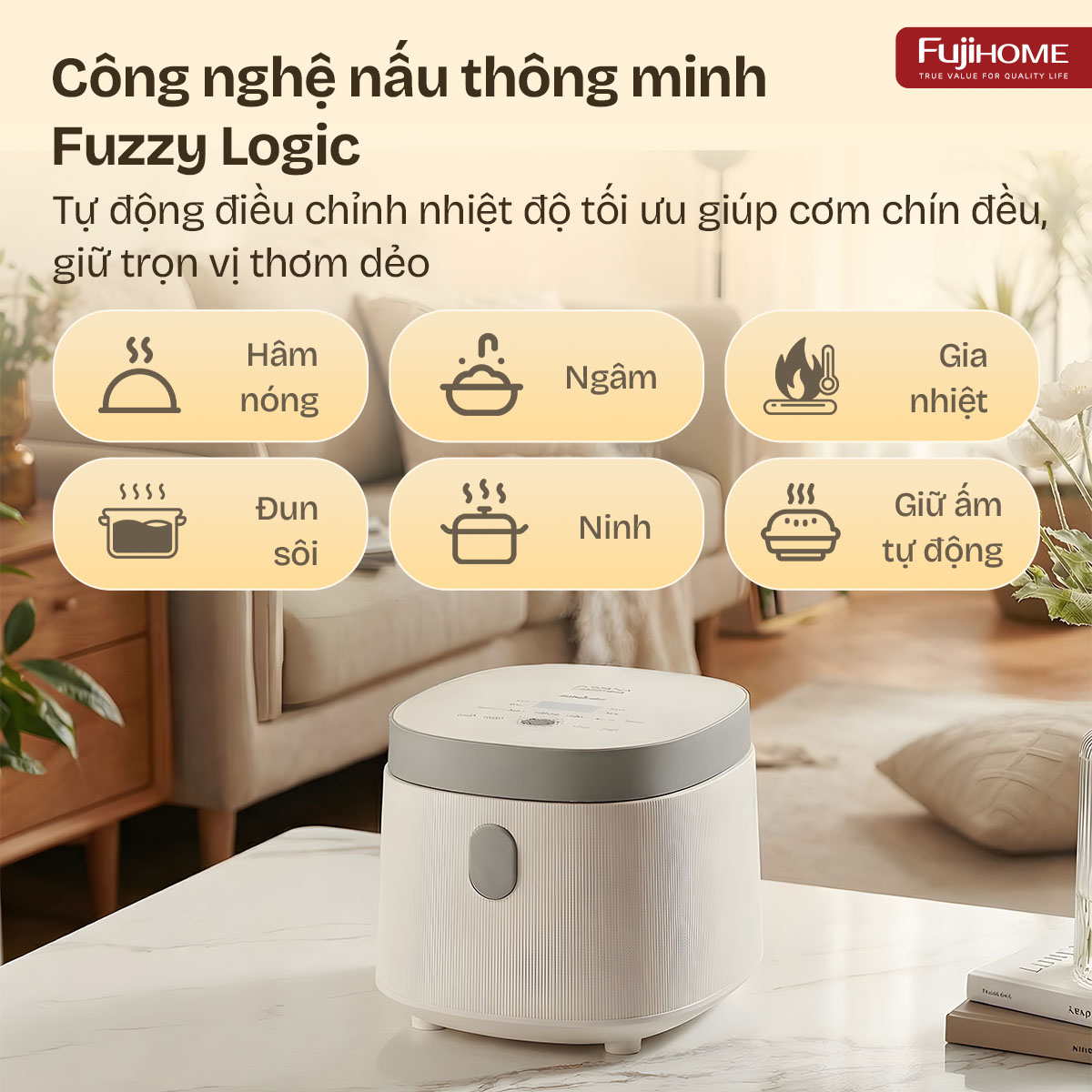 Nồi cơm điện Fujihome Inox LowSugar RC10BLS