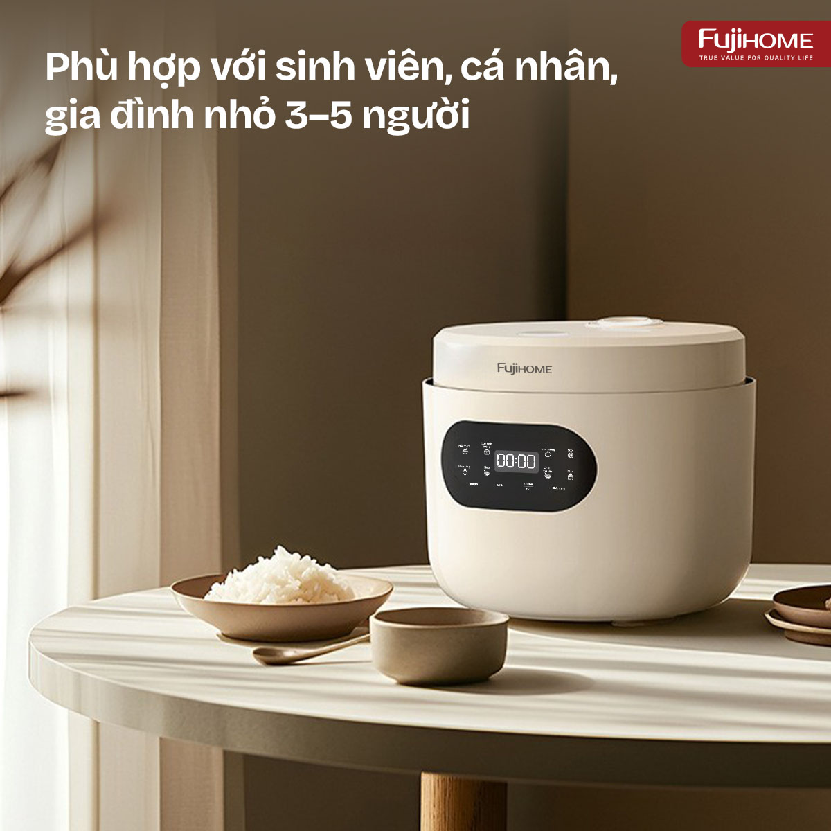 Nồi cơm điện Fujihome Inox LowSugar RC12LS