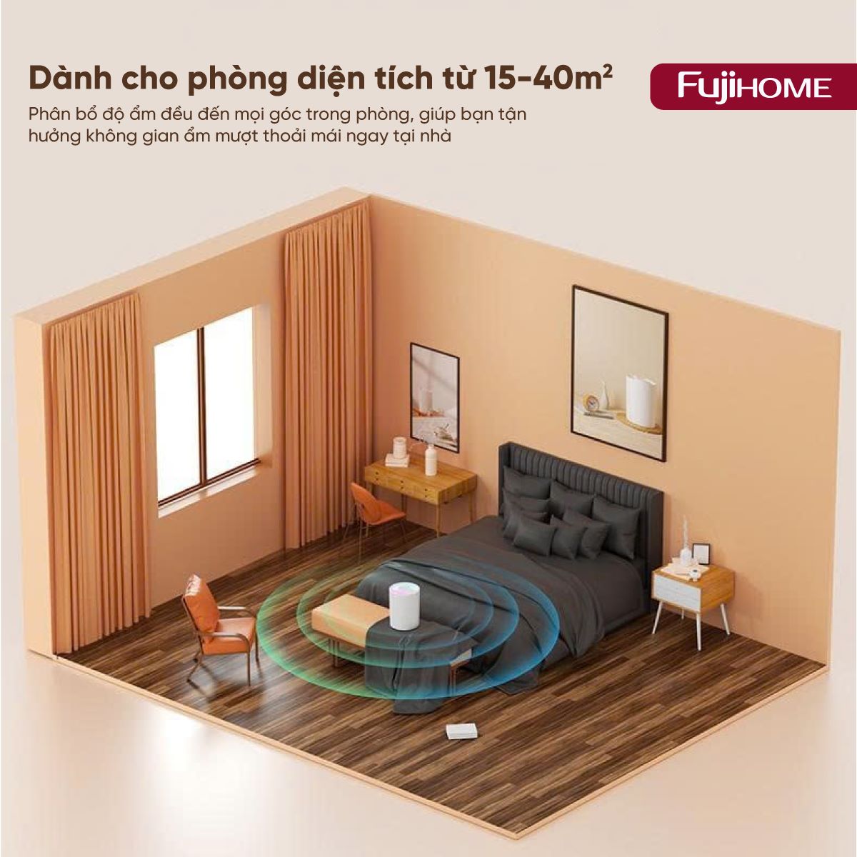 Máy phun sương tạo ẩm, xông tinh dầu Fujihome HM05A