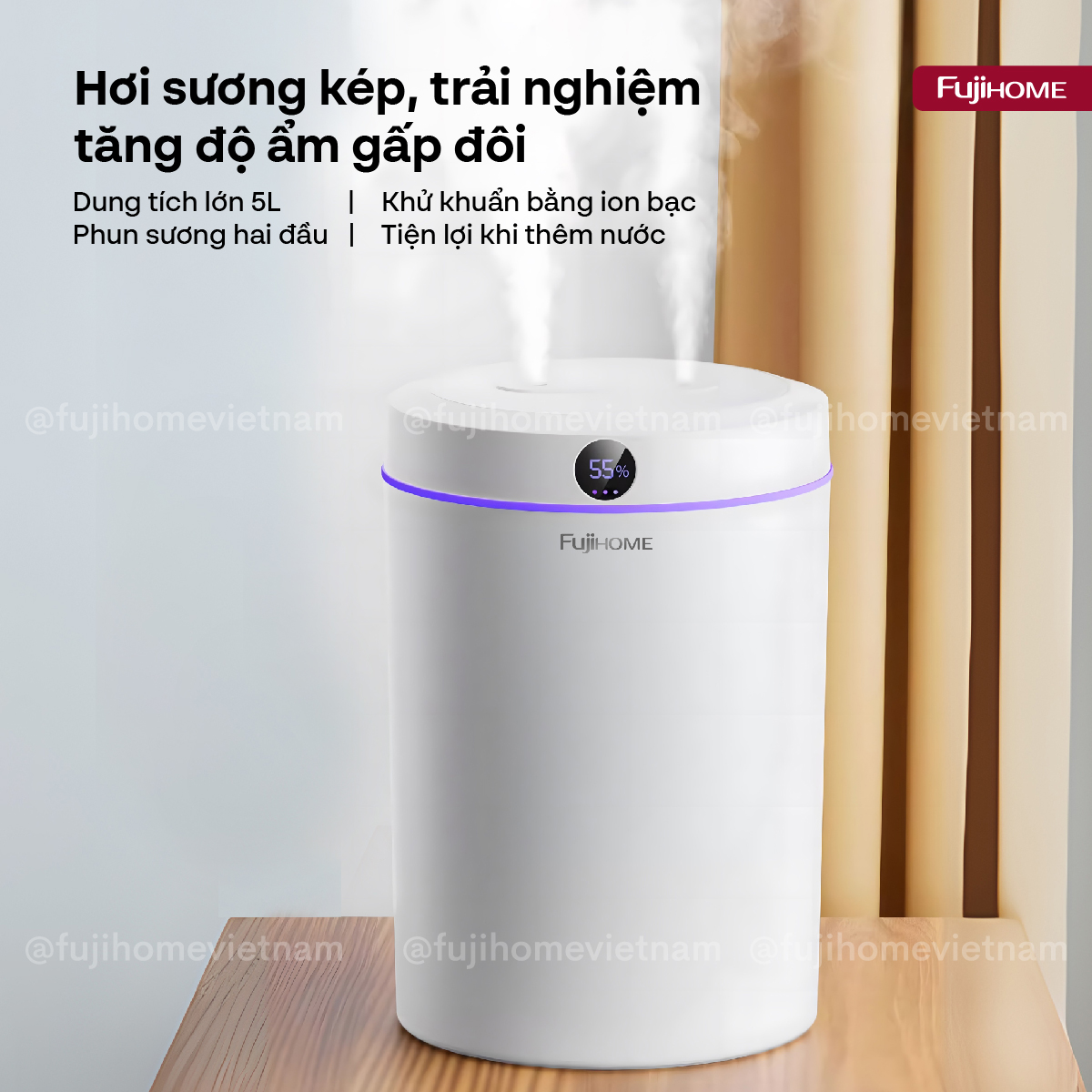 Máy phun sương tạo ẩm xông tinh dầu Fujihome HM05B