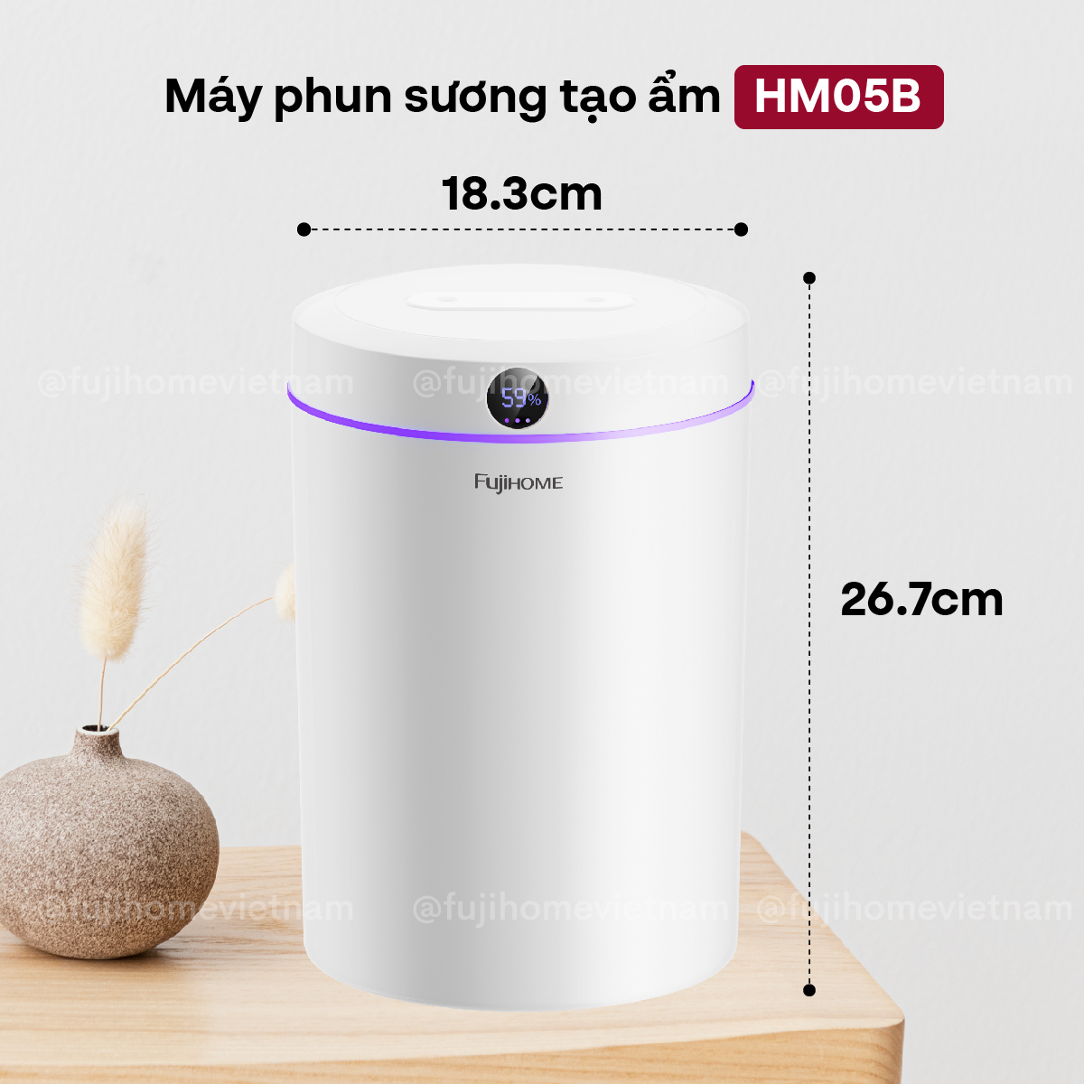 Máy phun sương tạo ẩm xông tinh dầu Fujihome HM05B