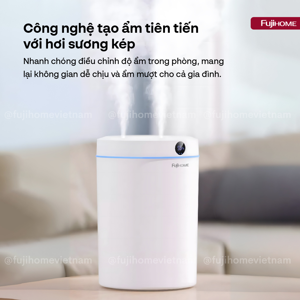 Máy phun sương tạo ẩm xông tinh dầu Fujihome HM05B