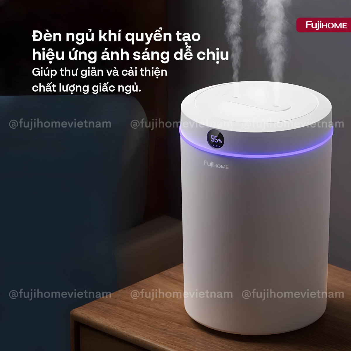 Máy phun sương tạo ẩm xông tinh dầu Fujihome HM05B