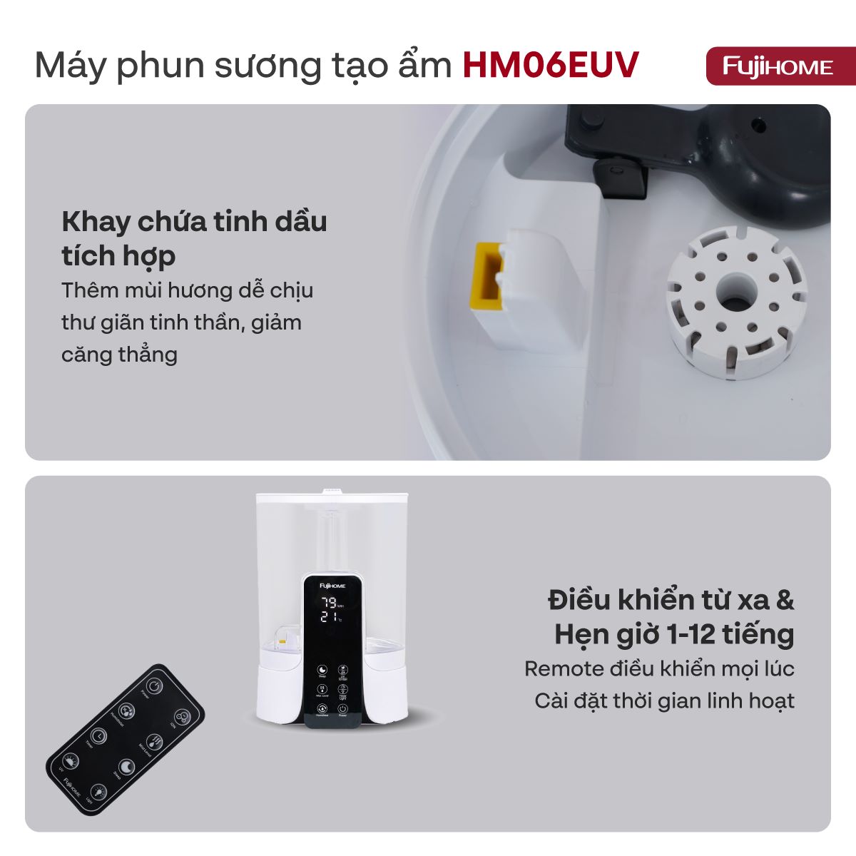 Máy phun sương tạo ẩm Fujihome HM06EUV